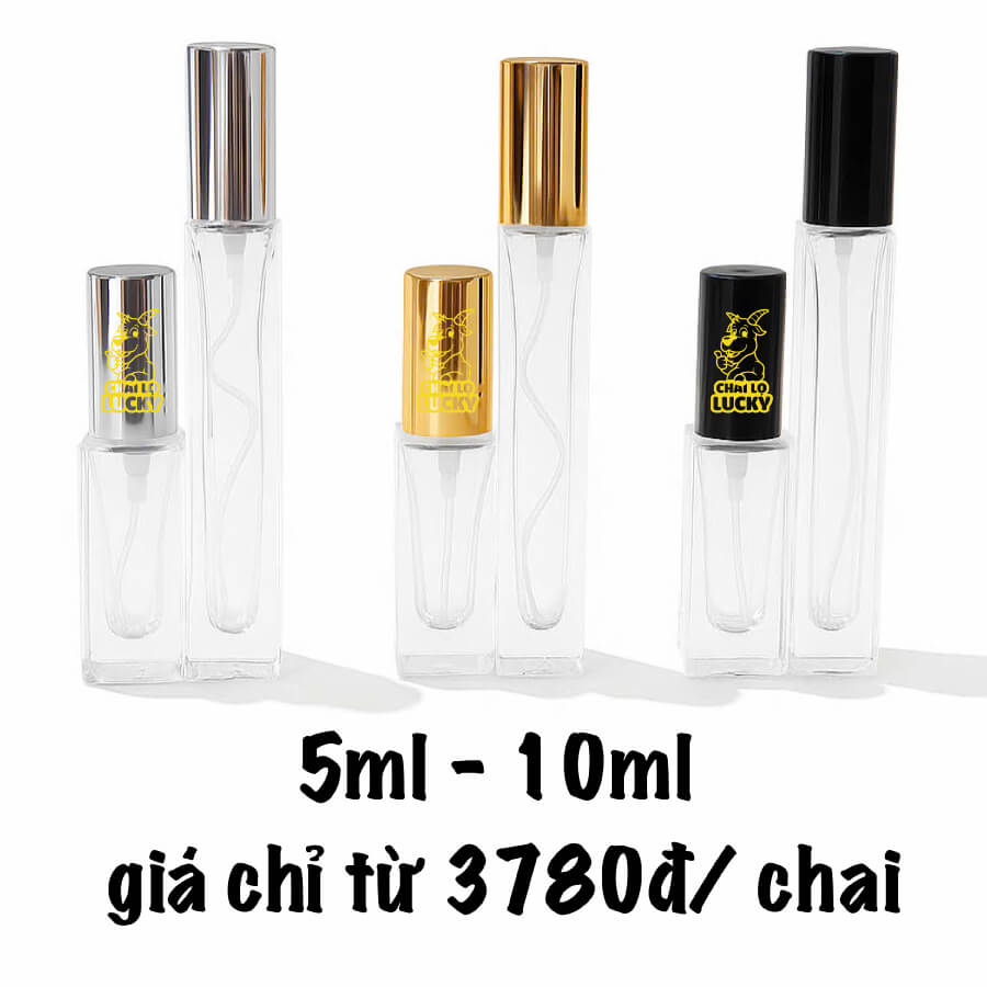 chai chiết nước hoa 10ml nắp bạc