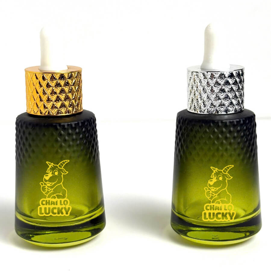 In UV Logo Trên Chai Thuỷ Tinh Xanh Lá 30ml
