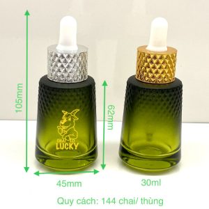 kích thước Chai Thuỷ Tinh Xanh Lá 30ml