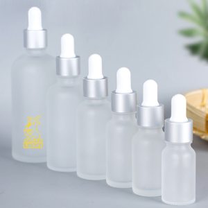 Lọ Chiết Serum Thuỷ Tinh Trắng Mờ Khoen Bạc 30ml