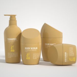 Set Đựng Body Scrub Dầu Gội 300ml