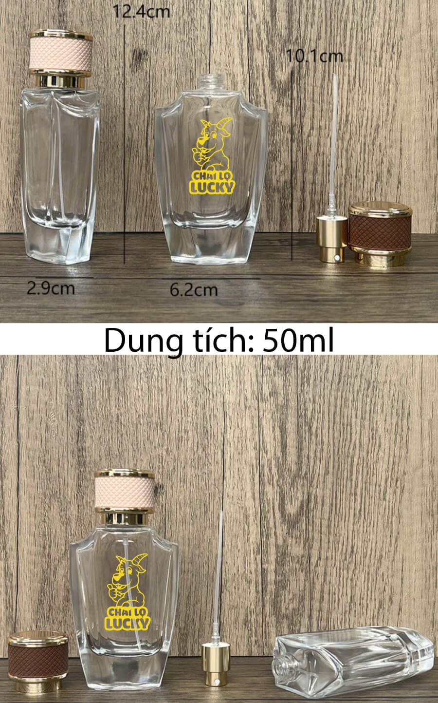 kích thước Chai Chiết Nước Hoa 50ML Cao Cấp