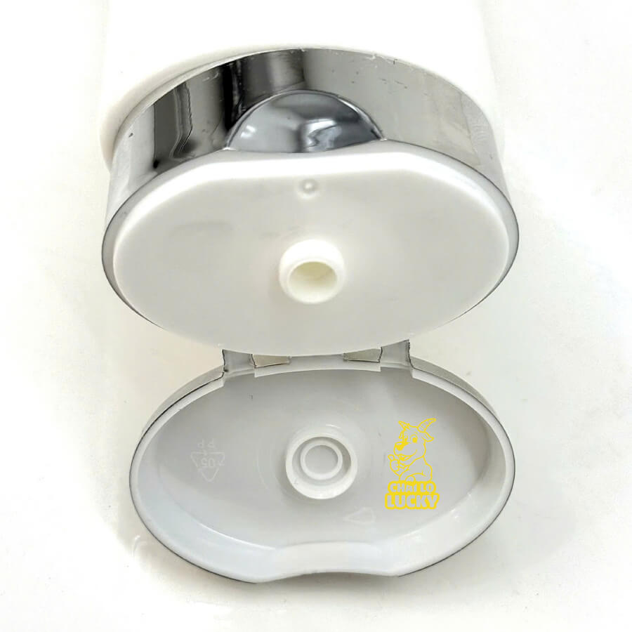 nắp bật Tuýp Nhựa Trắng Nắp Bật Xi Bạc 100ml