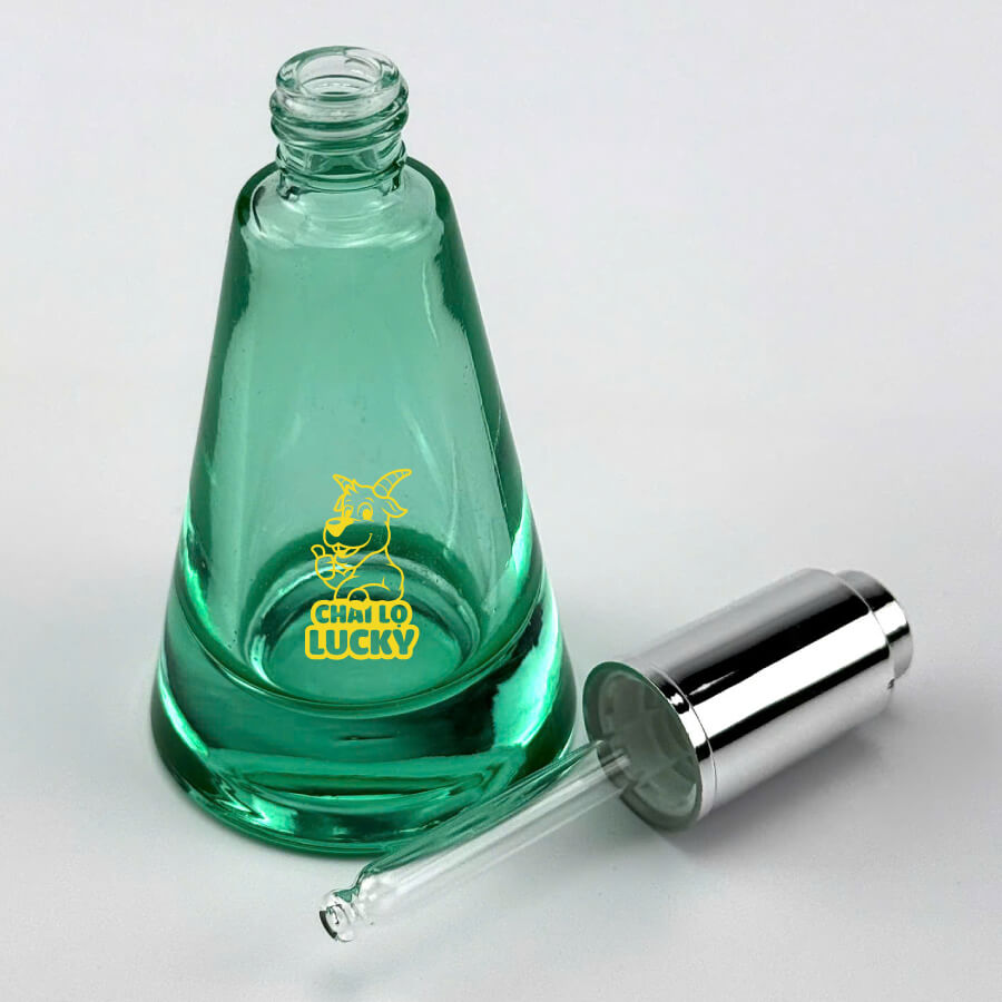 Chai Đựng Serum Thuỷ Tinh Màu Xanh Lá 30ml