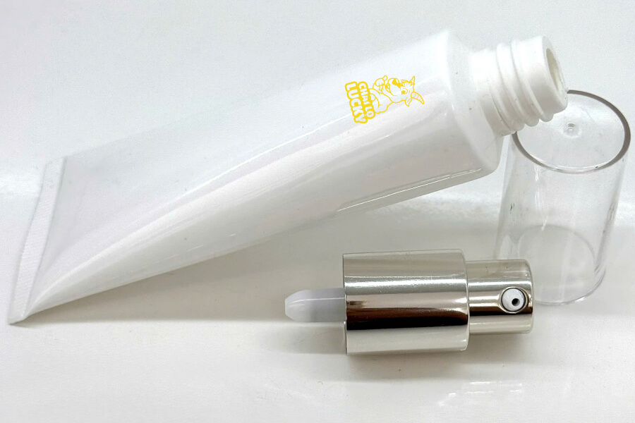 Cấu tạo Tuýp nhựa trắng vòi nhấn 50G xi bạc