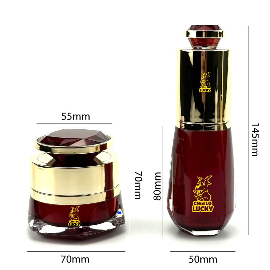kích thước chai lọ mỹ phẩm