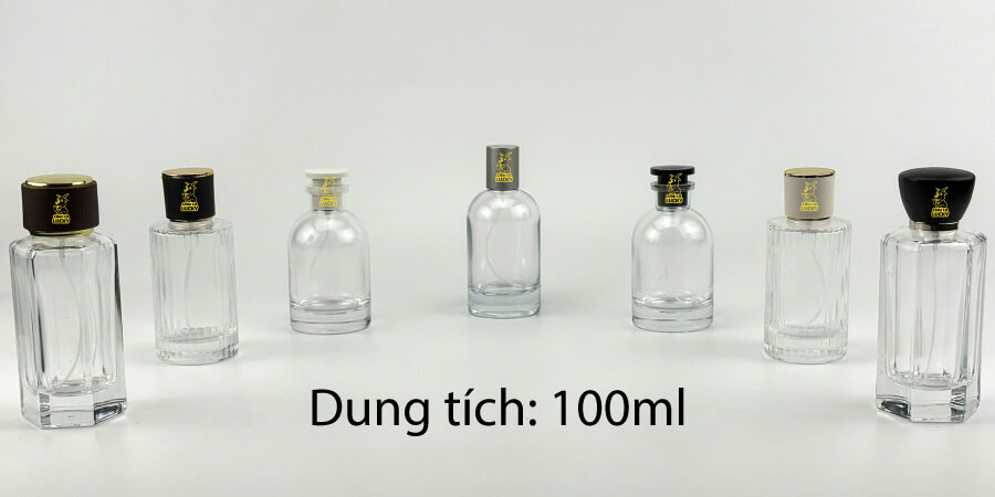Chai đựng nước hoa 100ml thuỷ tinh nắp gỗ