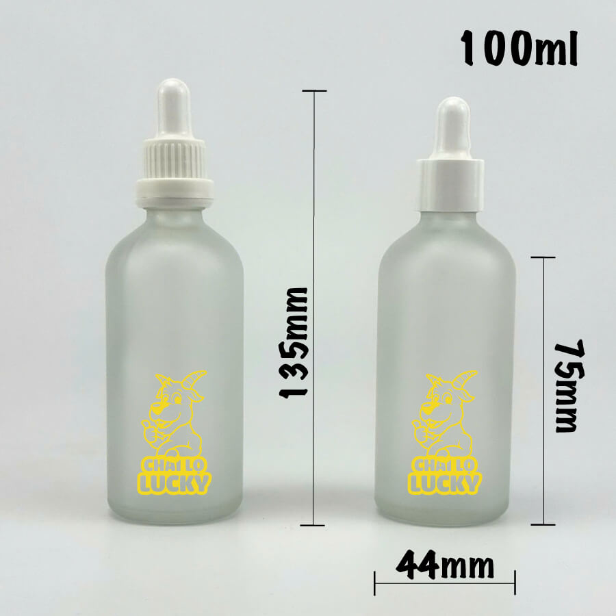 kích thước chai serum trắng mờ 100ml