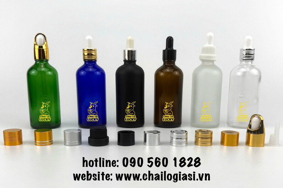 màu sắc chai thuỷ tinh 100ml đựng tinh dầu