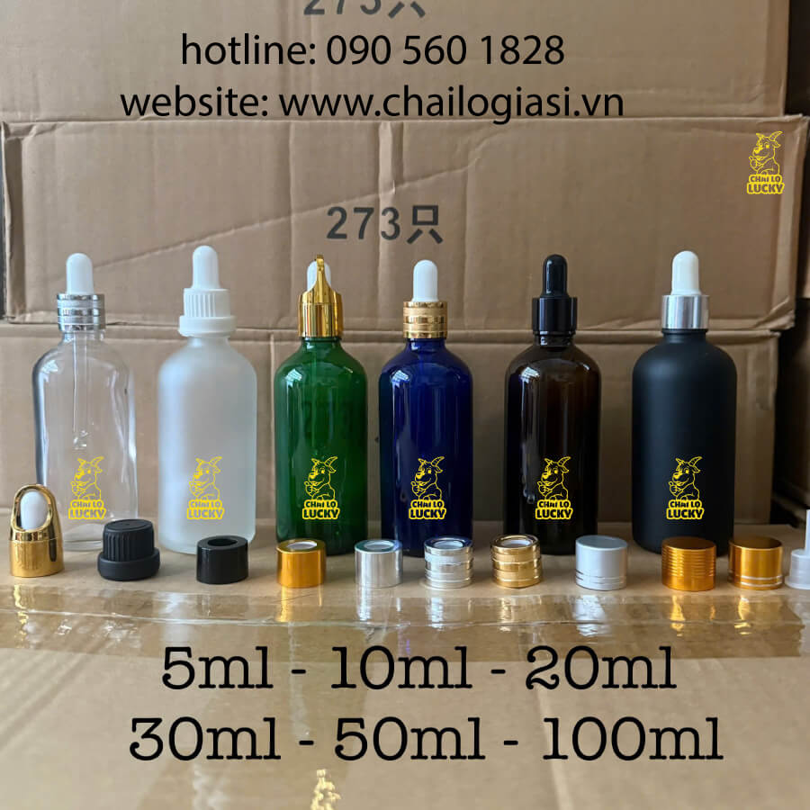 chai thuỷ tinh 100ml đựng tinh dầu