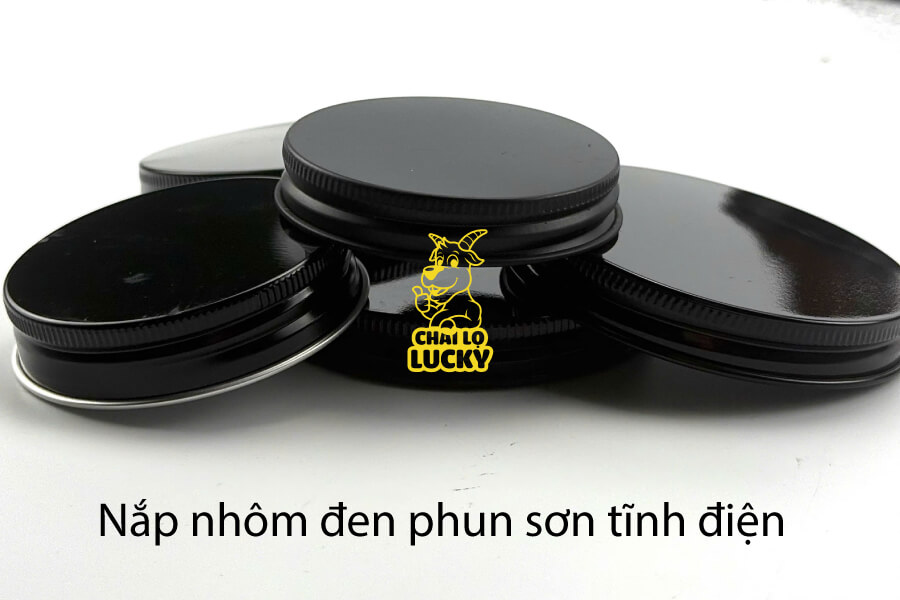 nắp nhôm màu đen phun sơn tĩnh điện