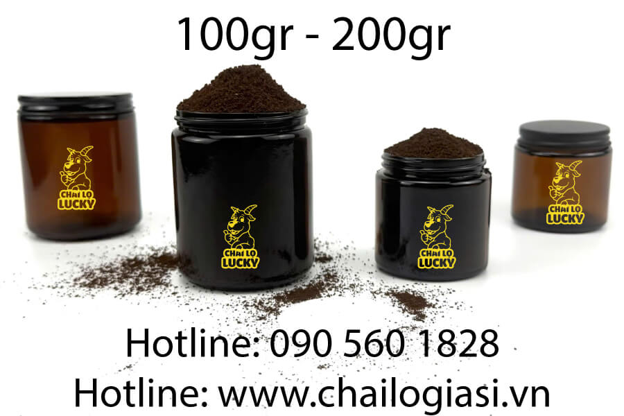 dung tích hũ thủy tinh đựng cà phê, matcha