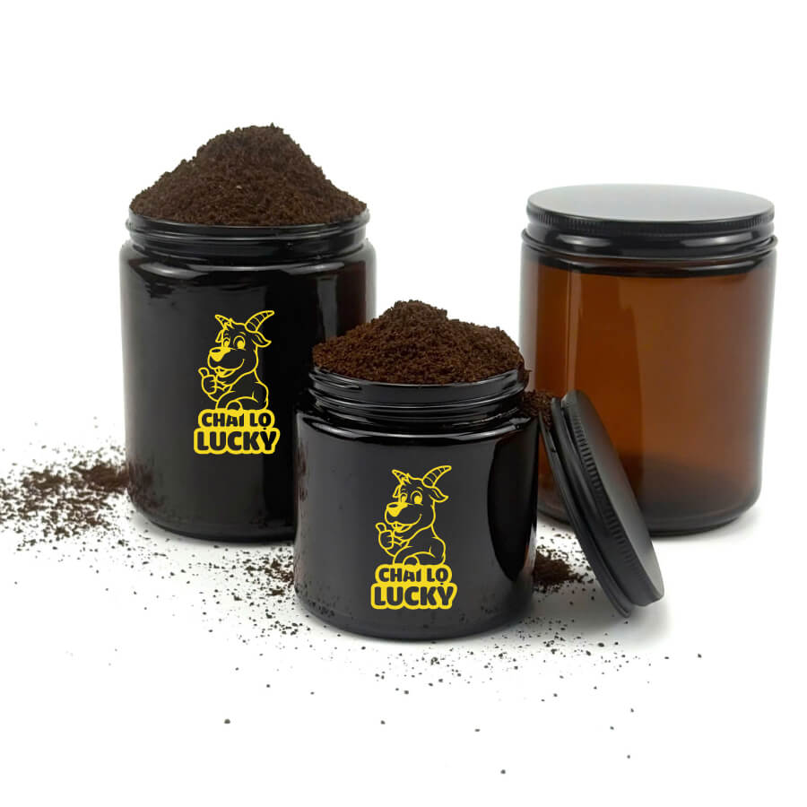 hũ thủy tinh đựng cà phê, matcha