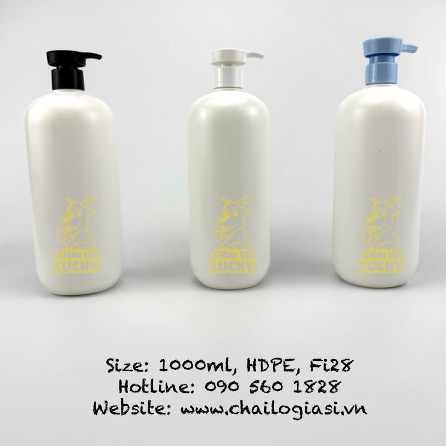 chai nhựa hdpe 1000ml đựng sữa tắm dầu gội