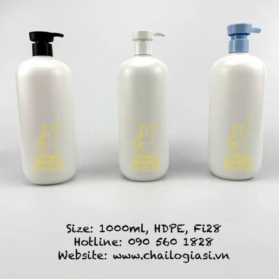 chai nhựa hdpe 1000ml đựng sữa tắm dầu gội